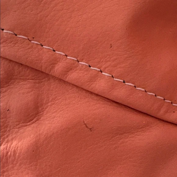 NWT [Leather Skin] Quilted 100% Genuine Leather Moto Jacket in Pink Women’s L - Picture 13 of 15